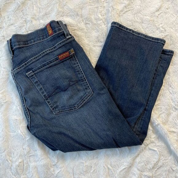 7 For All Mankind Crop Josefina Skinny Boyfriend Capri - Women’s 27 - Picture 2 of 10